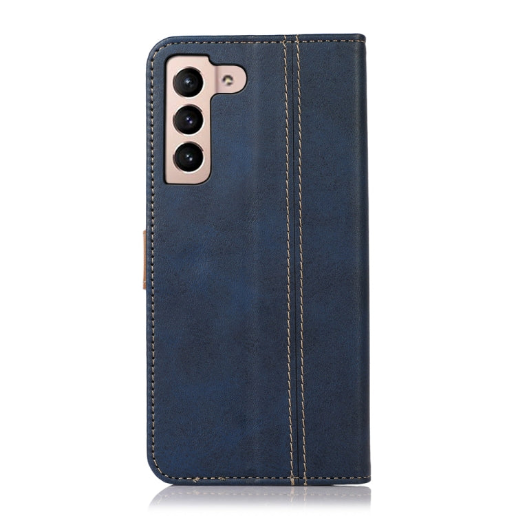 For Samsung Galaxy S22+ 5G Stitching Thread Calf Texture Leather Phone Case