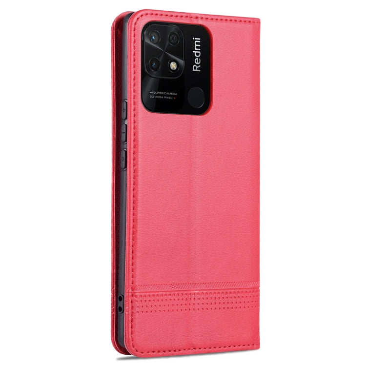 For Xiaomi Redmi 10C / 10 India AZNS Magnetic Calf Texture Flip Leather Phone Case