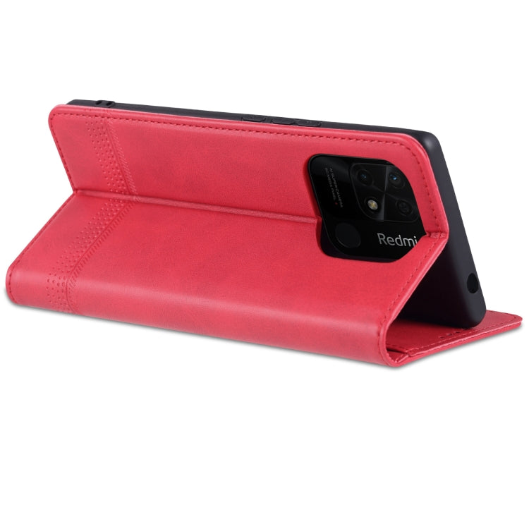 For Xiaomi Redmi 10C / 10 India AZNS Magnetic Calf Texture Flip Leather Phone Case