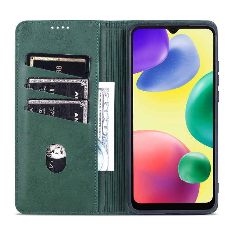 For Xiaomi Redmi 10C / 10 India AZNS Magnetic Calf Texture Flip Leather Phone Case