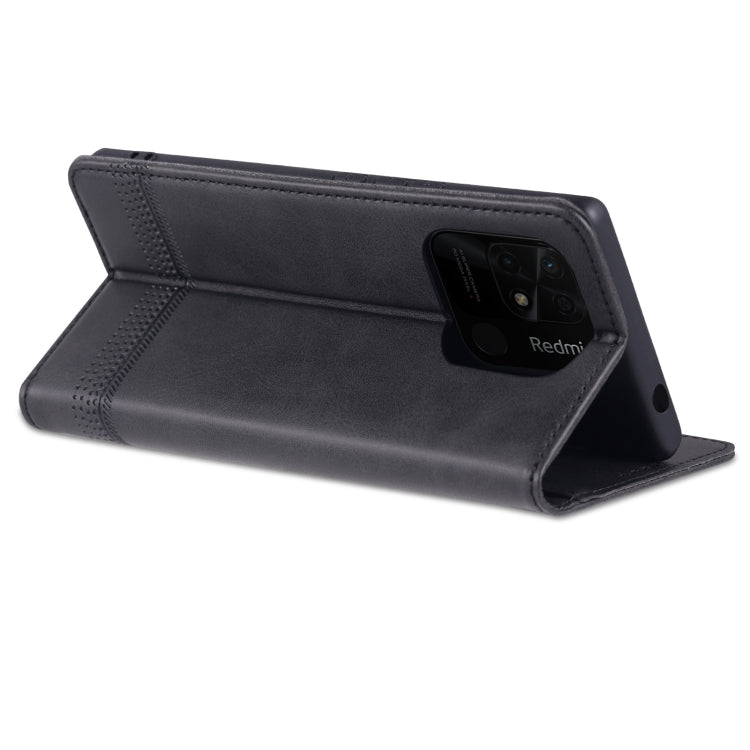 For Xiaomi Redmi 10C / 10 India AZNS Magnetic Calf Texture Flip Leather Phone Case