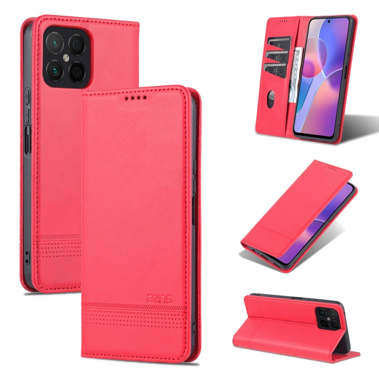 For Honor X8 / X30i AZNS Magnetic Calf Texture Flip Leather Phone Case