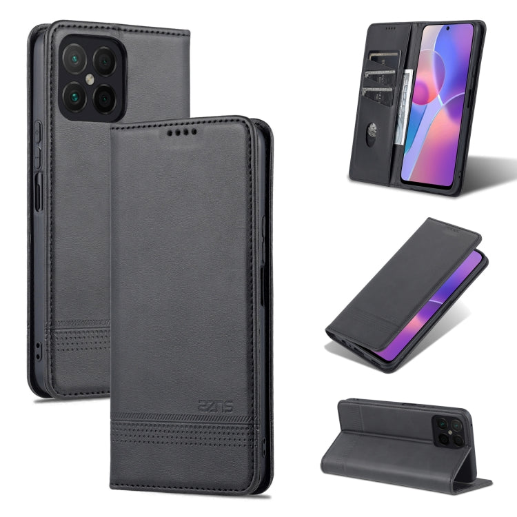 For Honor X8 / X30i AZNS Magnetic Calf Texture Flip Leather Phone Case