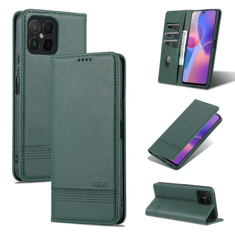 For Honor X8 / X30i AZNS Magnetic Calf Texture Flip Leather Phone Case