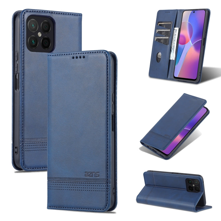 For Honor X8 / X30i AZNS Magnetic Calf Texture Flip Leather Phone Case