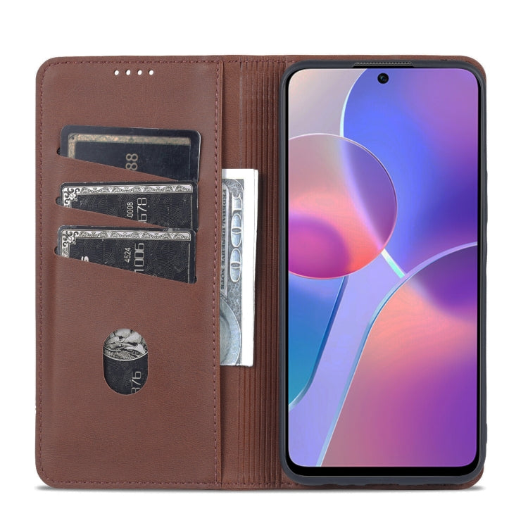 For Honor X8 / X30i AZNS Magnetic Calf Texture Flip Leather Phone Case