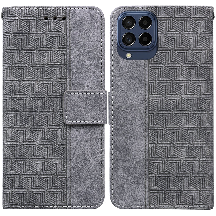 For Samsung Galaxy M33 5G 165.4mm Geometric Embossed Leather Phone Case