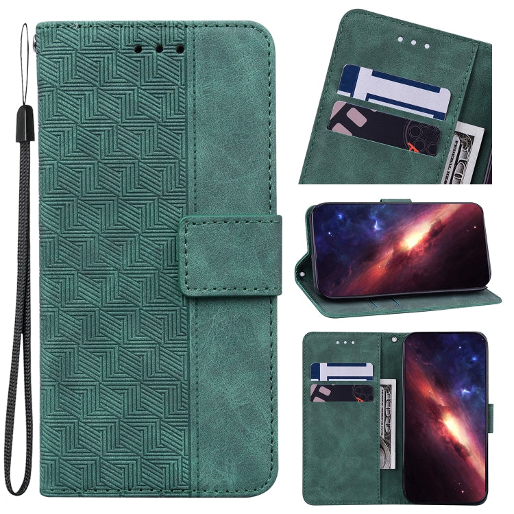 For Samsung Galaxy M33 5G 165.4mm Geometric Embossed Leather Phone Case