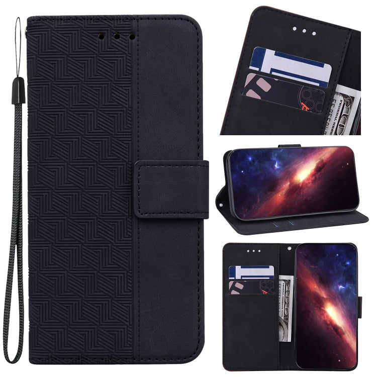 For Samsung Galaxy M33 5G 165.4mm Geometric Embossed Leather Phone Case
