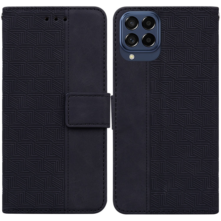 For Samsung Galaxy M33 5G 165.4mm Geometric Embossed Leather Phone Case