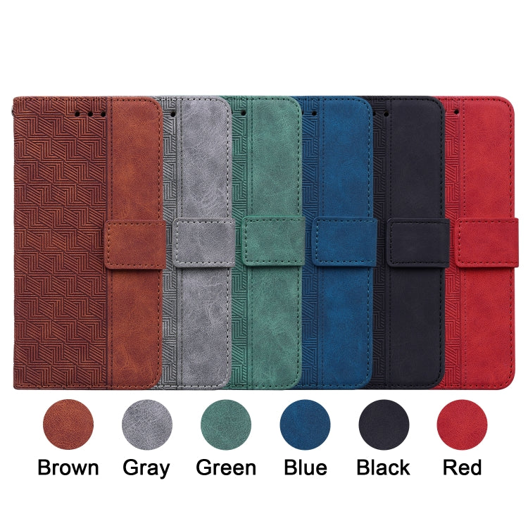 For Samsung Galaxy M53 5G Geometric Embossed Leather Phone Case