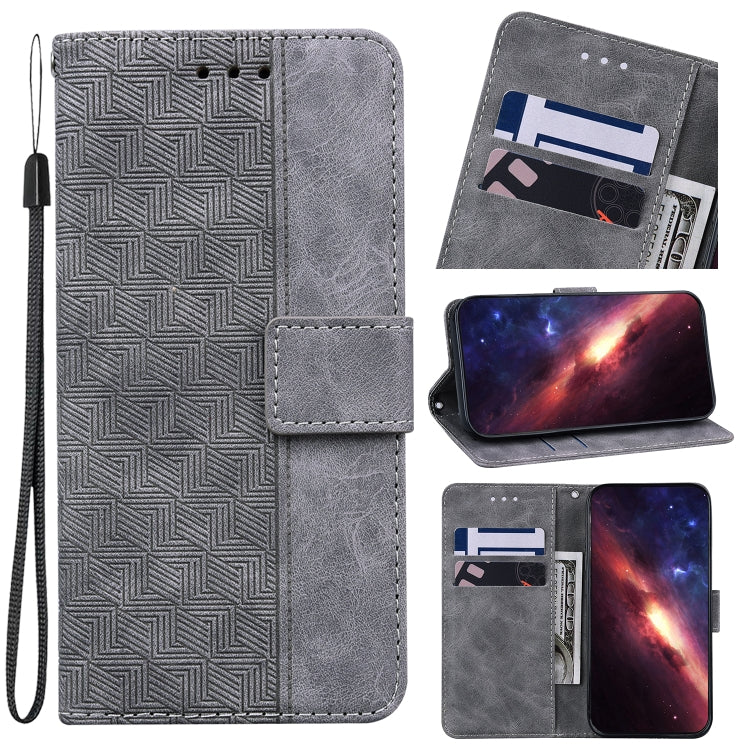 For Sony Xperia 1 IV Geometric Embossed Leather Phone Case