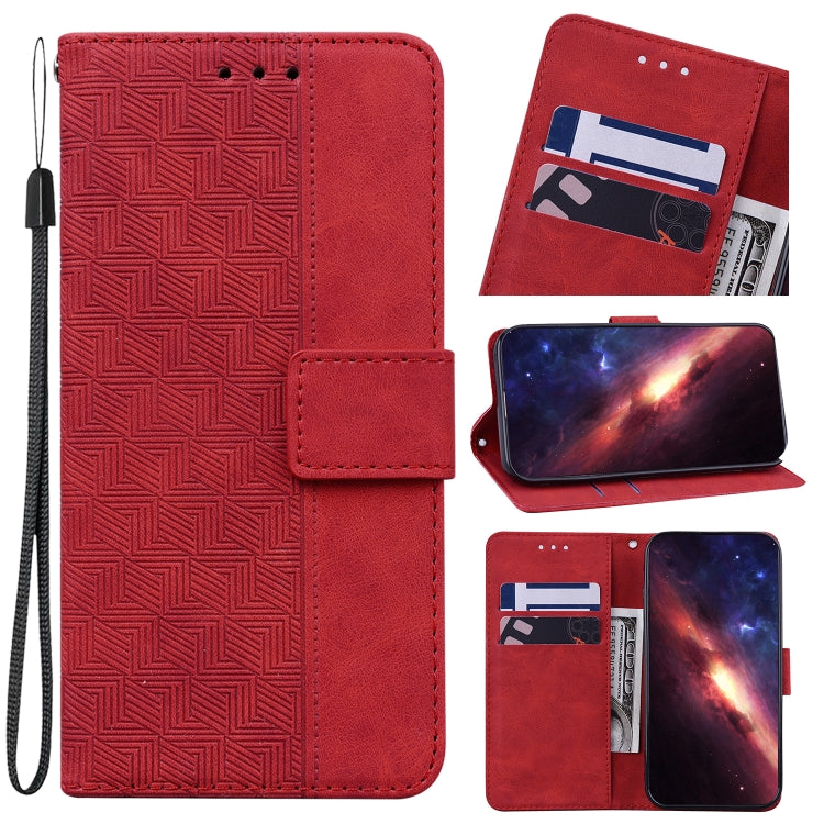 For Sony Xperia 1 IV Geometric Embossed Leather Phone Case