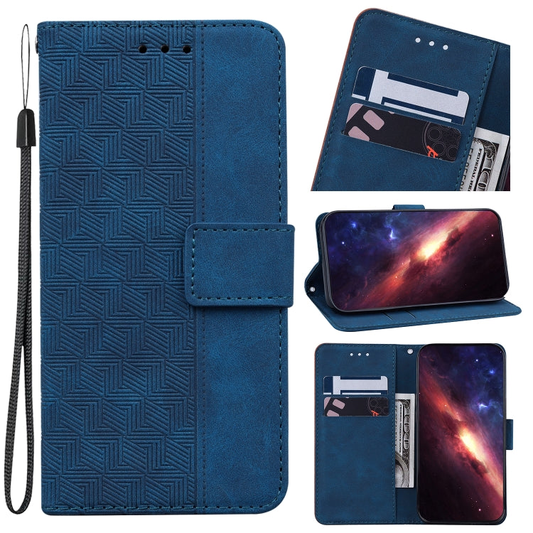 For Sony Xperia Ace III Geometric Embossed Leather Phone Case