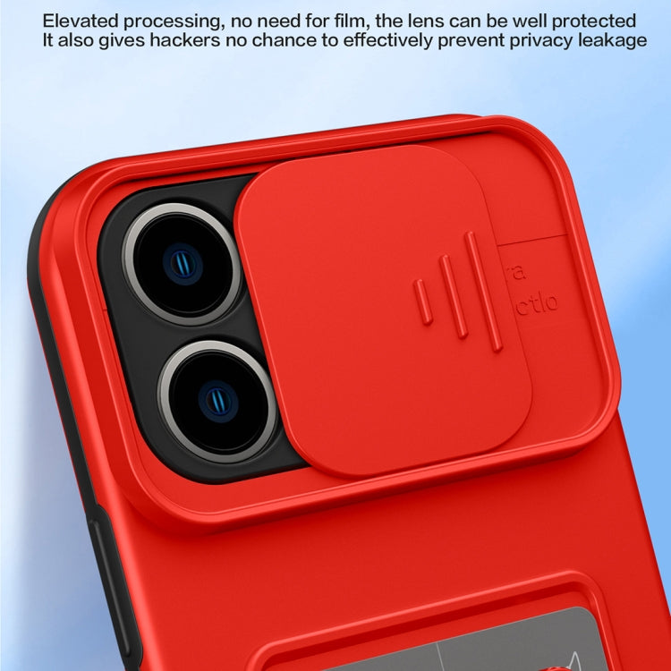3 in 1 Sliding Camshield Card Phone Case For iPhone 12