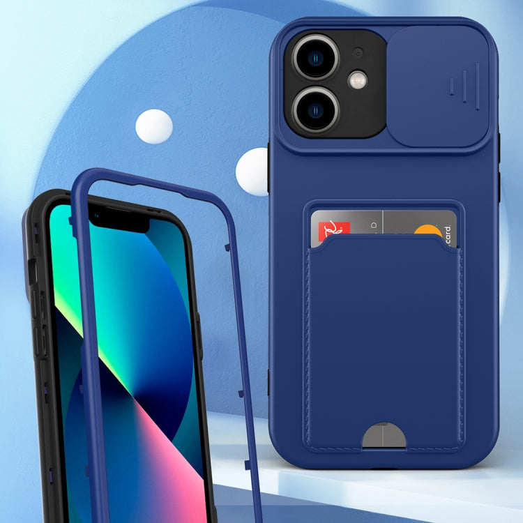 3 in 1 Sliding Camshield Card Phone Case For iPhone 12