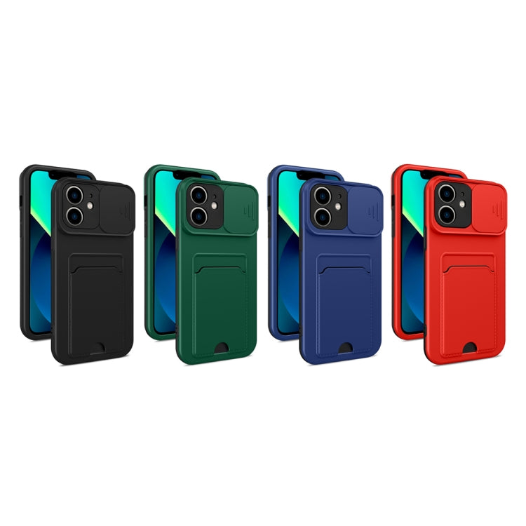 3 in 1 Sliding Camshield Card Phone Case For iPhone 11