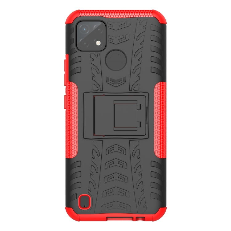 For OPPO Realme C21Y Tire Texture TPU + PC Phone Case with Holder