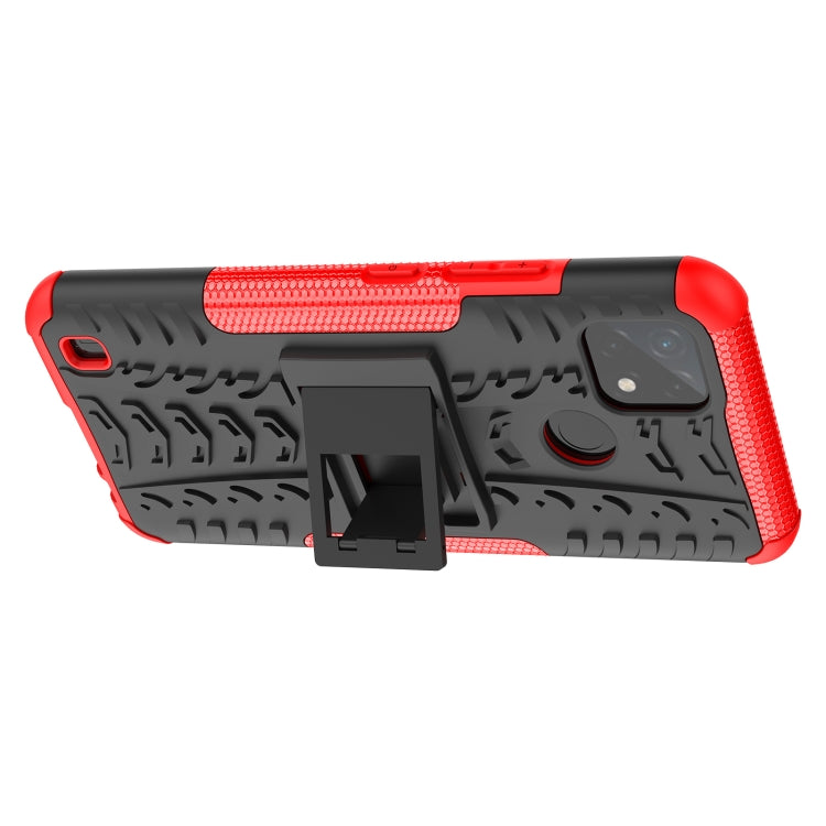 For OPPO Realme C21Y Tire Texture TPU + PC Phone Case with Holder