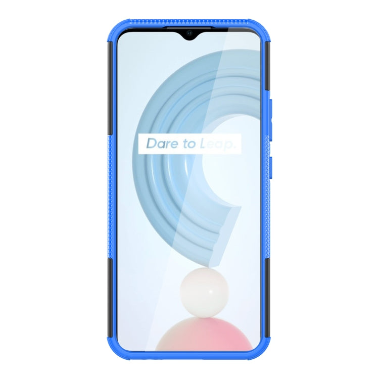 For OPPO Realme C21Y Tire Texture TPU + PC Phone Case with Holder