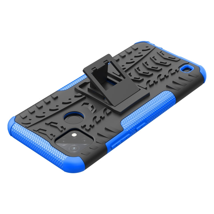 For OPPO Realme C21Y Tire Texture TPU + PC Phone Case with Holder