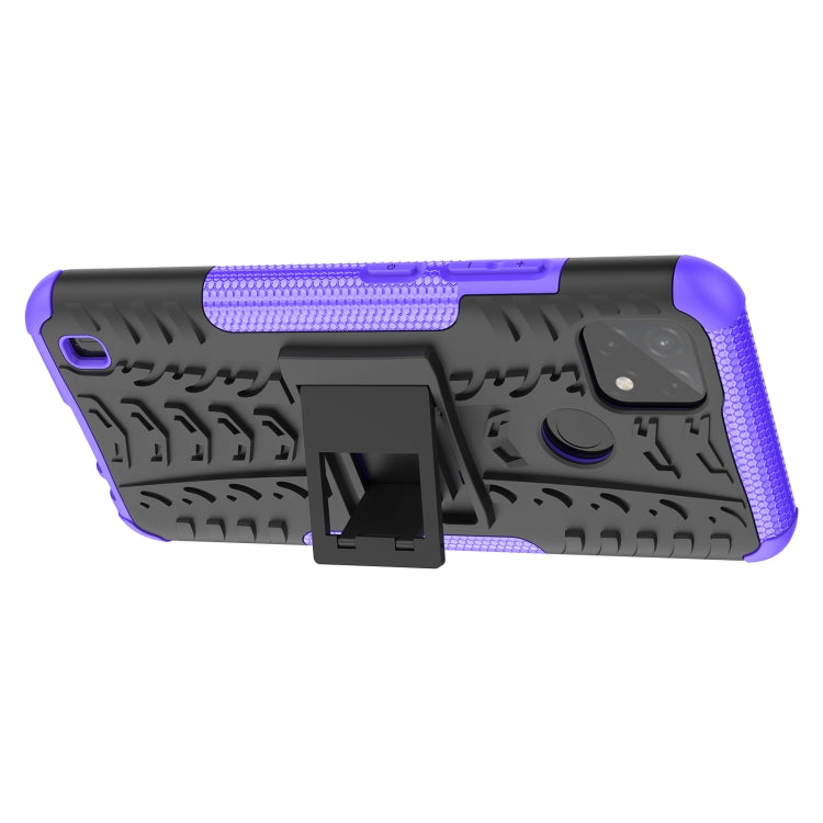 For OPPO Realme C21Y Tire Texture TPU + PC Phone Case with Holder