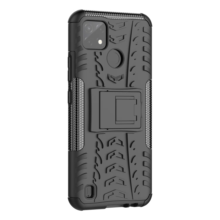 For OPPO Realme C21Y Tire Texture TPU + PC Phone Case with Holder