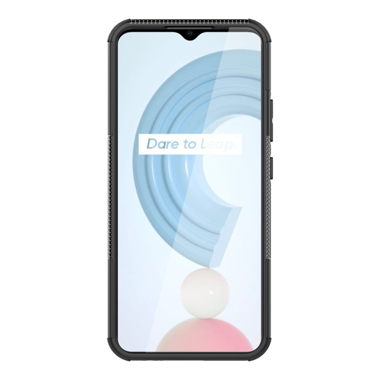 For OPPO Realme C21Y Tire Texture TPU + PC Phone Case with Holder