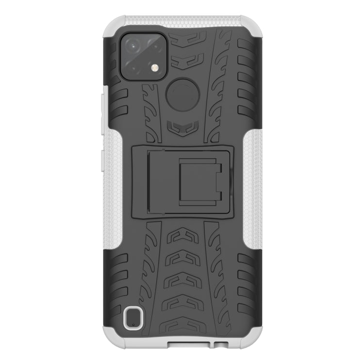 For OPPO Realme C21Y Tire Texture TPU + PC Phone Case with Holder