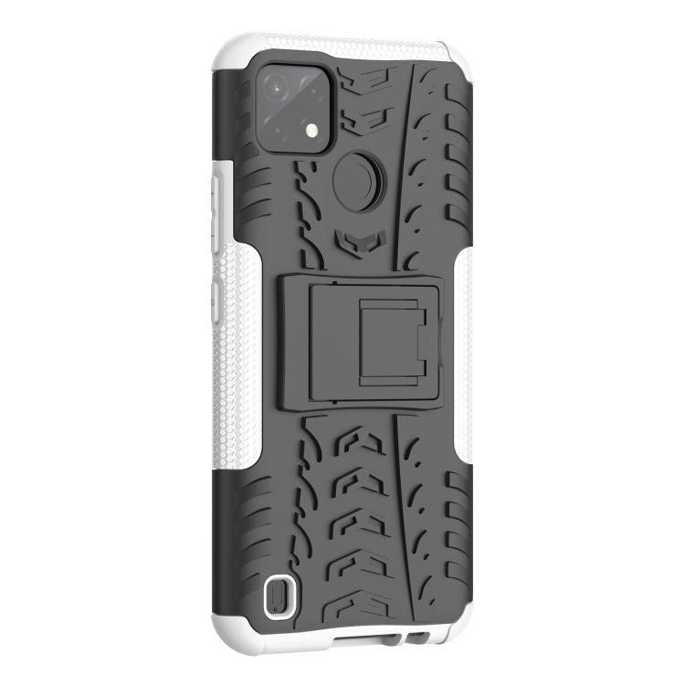 For OPPO Realme C21Y Tire Texture TPU + PC Phone Case with Holder