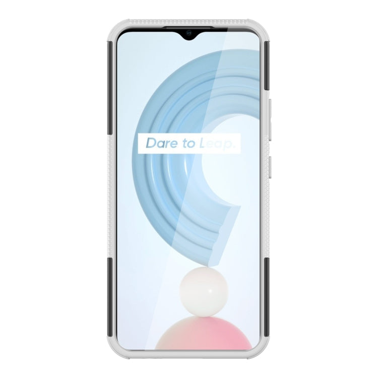 For OPPO Realme C21Y Tire Texture TPU + PC Phone Case with Holder