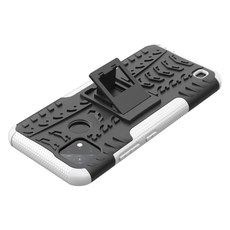 For OPPO Realme C21Y Tire Texture TPU + PC Phone Case with Holder