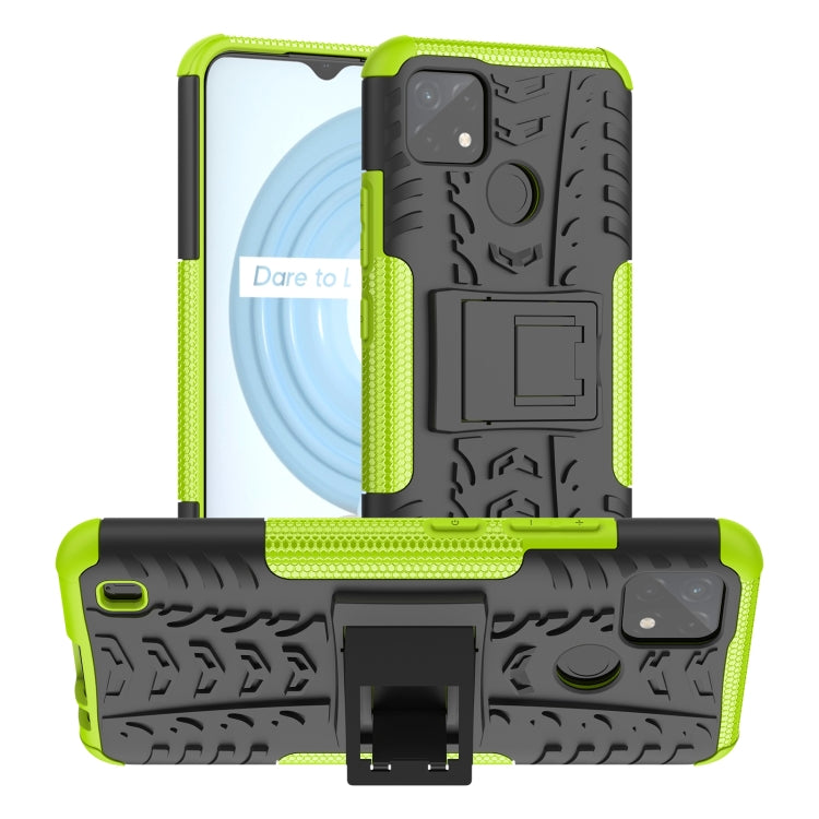 For OPPO Realme C21Y Tire Texture TPU + PC Phone Case with Holder