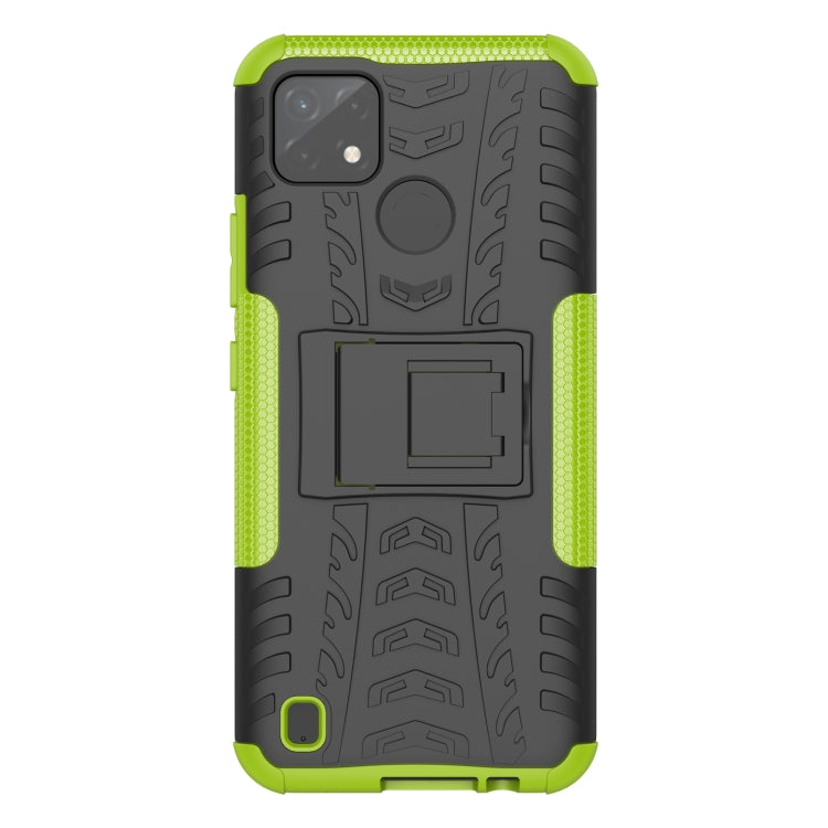 For OPPO Realme C21Y Tire Texture TPU + PC Phone Case with Holder