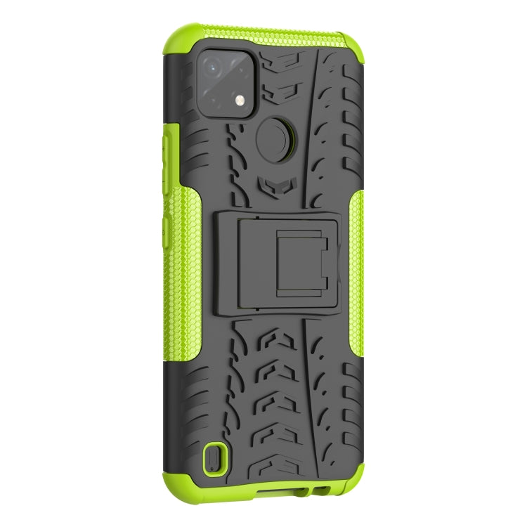 For OPPO Realme C21Y Tire Texture TPU + PC Phone Case with Holder
