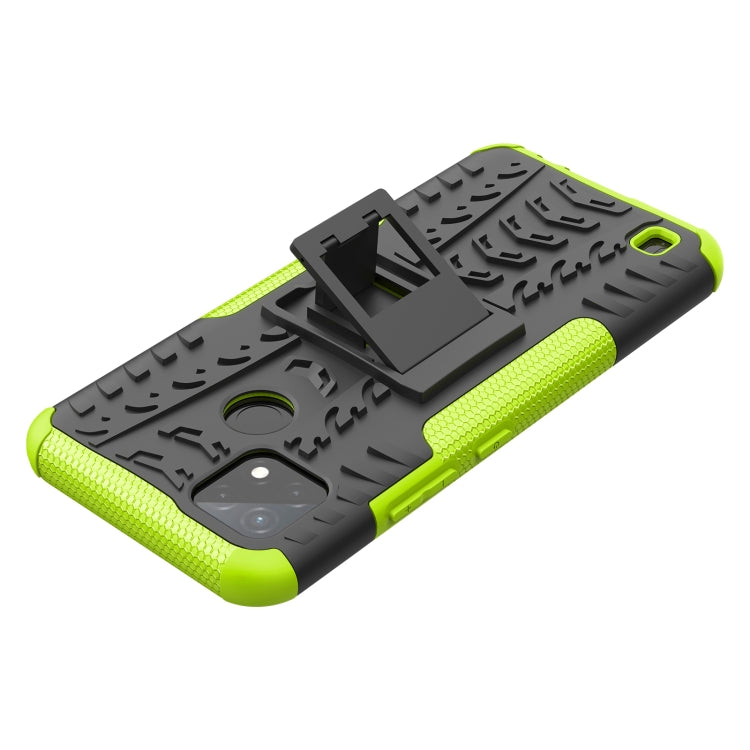For OPPO Realme C21Y Tire Texture TPU + PC Phone Case with Holder