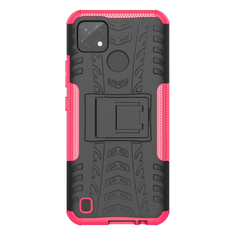 For OPPO Realme C21Y Tire Texture TPU + PC Phone Case with Holder