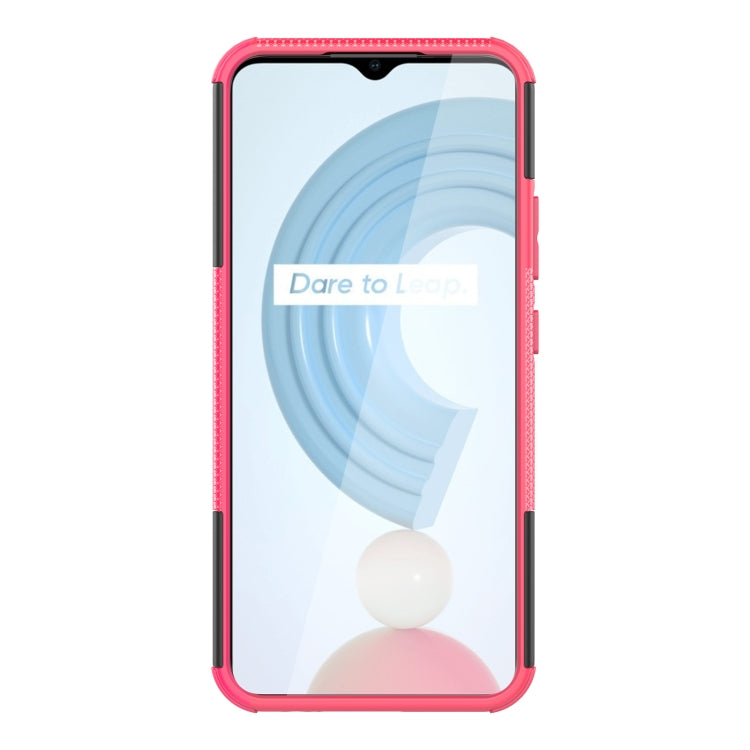 For OPPO Realme C21Y Tire Texture TPU + PC Phone Case with Holder