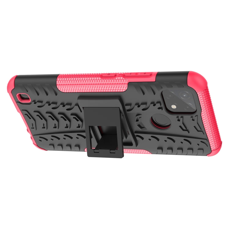 For OPPO Realme C21Y Tire Texture TPU + PC Phone Case with Holder