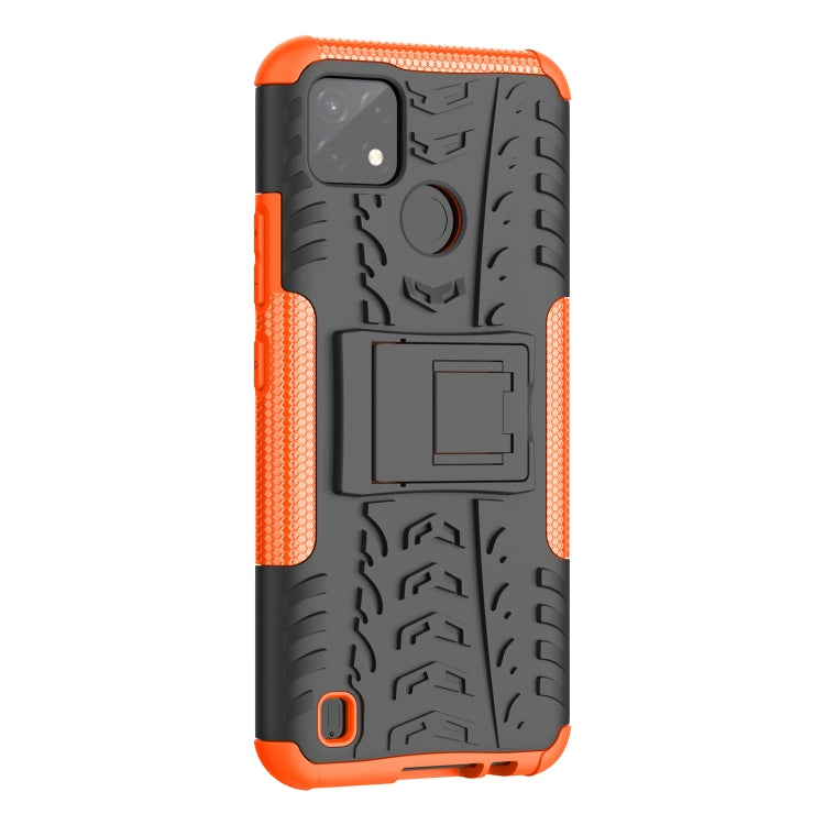 For OPPO Realme C21Y Tire Texture TPU + PC Phone Case with Holder