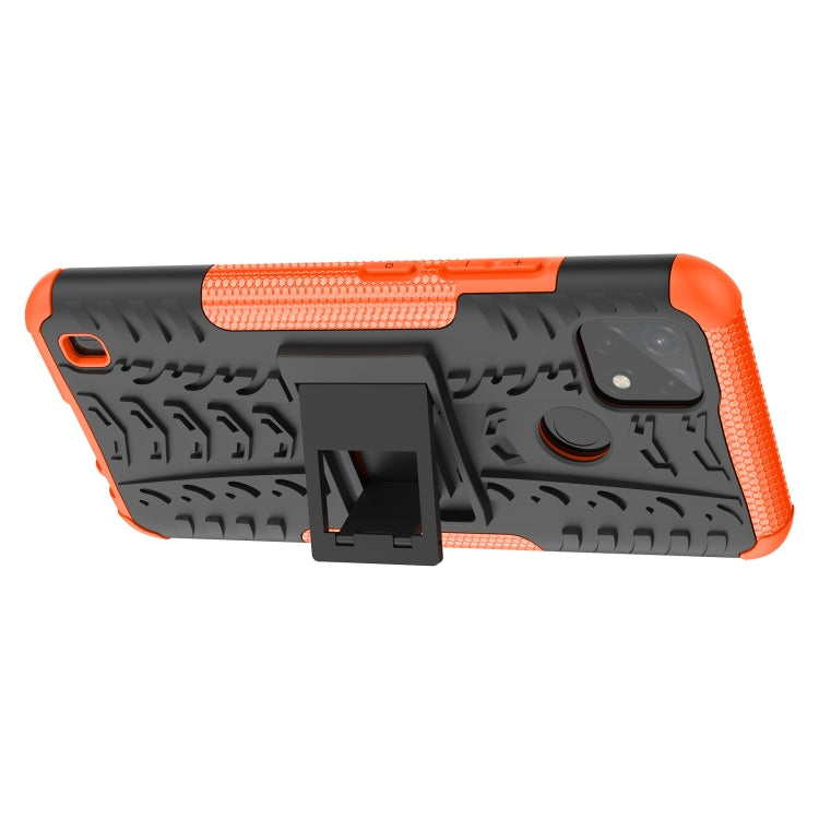 For OPPO Realme C21Y Tire Texture TPU + PC Phone Case with Holder