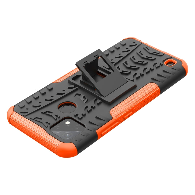 For OPPO Realme C21Y Tire Texture TPU + PC Phone Case with Holder