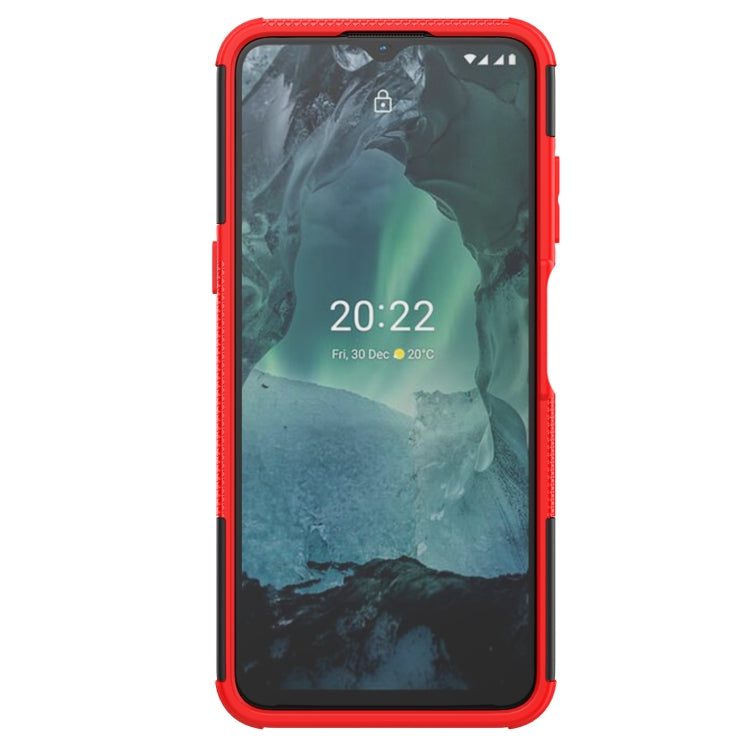 For Nokia G21 4G Tire Texture TPU + PC Phone Case with Holder