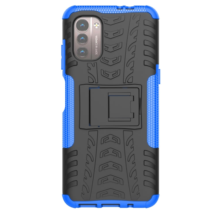 For Nokia G21 4G Tire Texture TPU + PC Phone Case with Holder