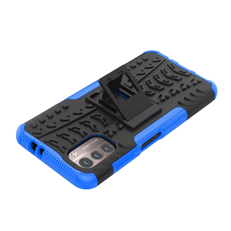 For Nokia G21 4G Tire Texture TPU + PC Phone Case with Holder
