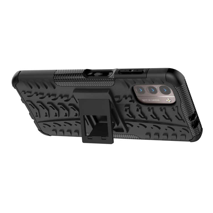 For Nokia G21 4G Tire Texture TPU + PC Phone Case with Holder