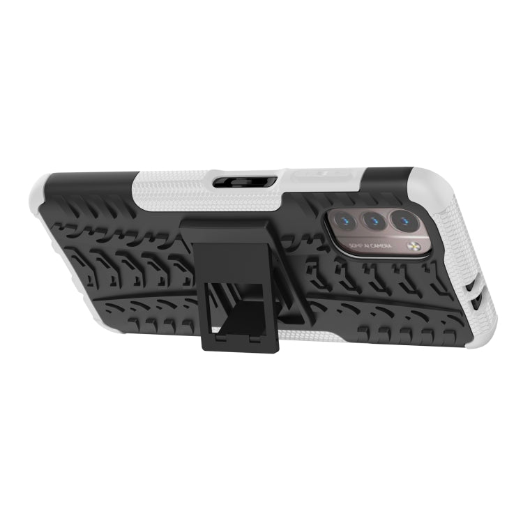 For Nokia G21 4G Tire Texture TPU + PC Phone Case with Holder