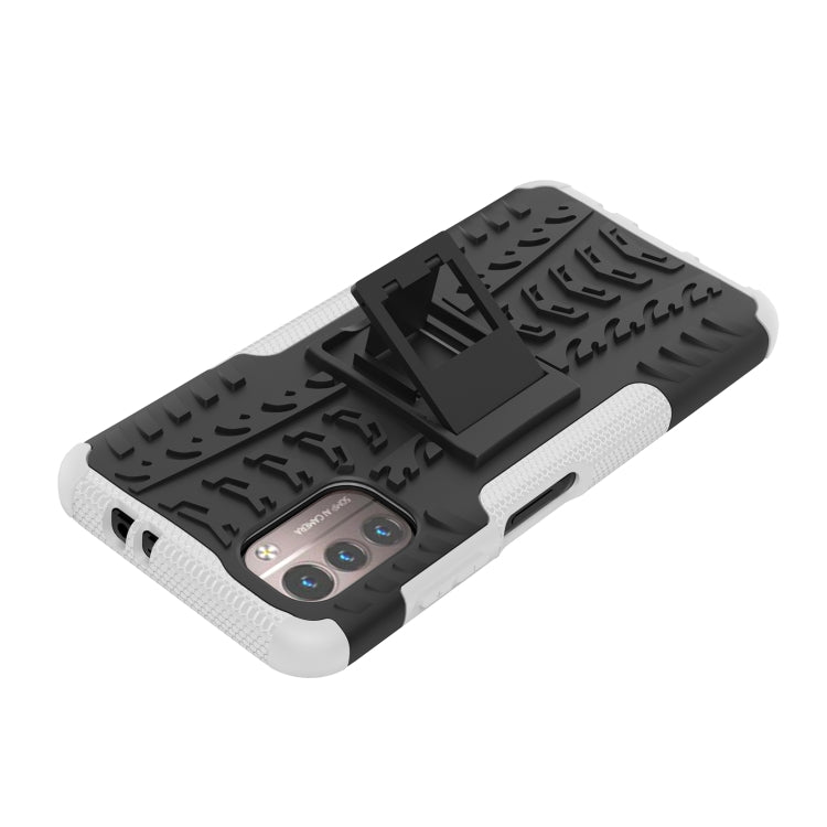 For Nokia G21 4G Tire Texture TPU + PC Phone Case with Holder