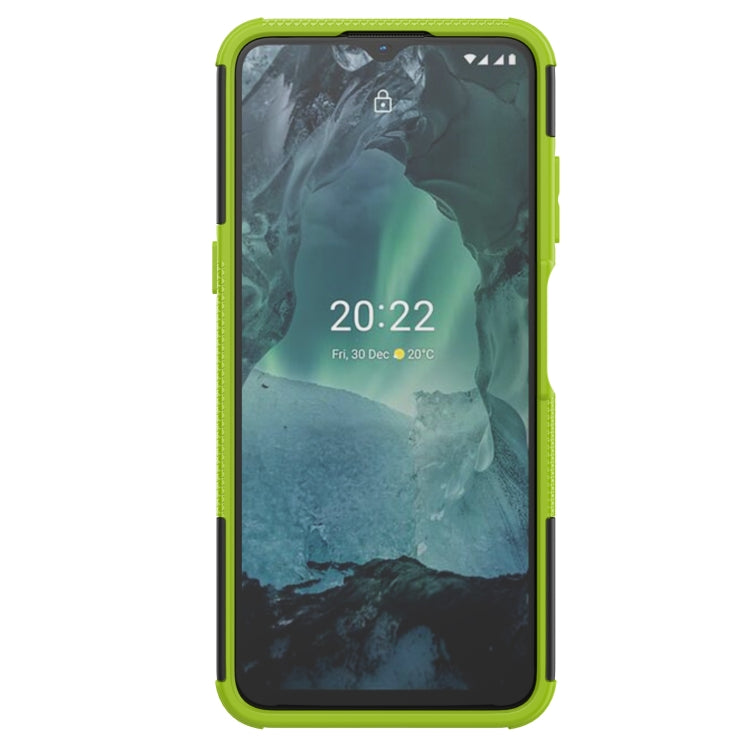 For Nokia G21 4G Tire Texture TPU + PC Phone Case with Holder