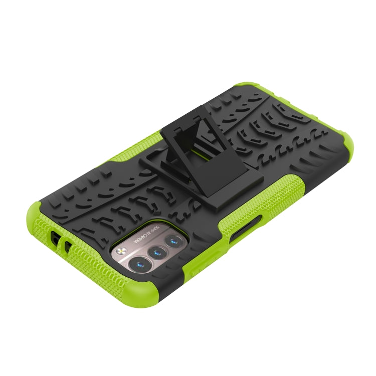 For Nokia G21 4G Tire Texture TPU + PC Phone Case with Holder